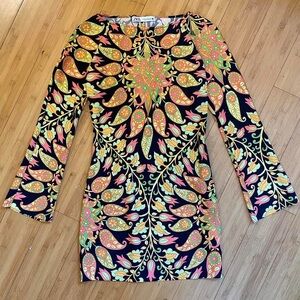 ZARA BNWT PRINTED BRIGHT FLORAL GEOMETRIC MINI DRESS